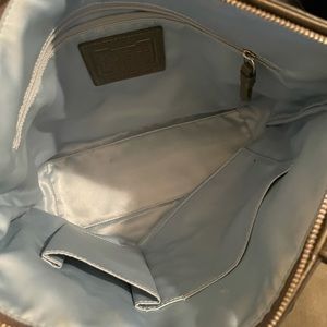 Coach gray/metallic medium tote